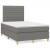 Pat box spring cu saltea, gri închis, 120x190 cm, textil GartenMobel Dekor