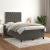Pat box spring cu saltea, gri închis, 120x190 cm, catifea GartenMobel Dekor