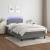 Pat cu arcuri, saltea și LED, gri închis, 120x190 cm, textil GartenMobel Dekor