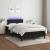Pat cu arcuri, saltea și LED, negru, 120x190 cm, textil GartenMobel Dekor