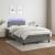 Pat cu arcuri, saltea și LED, gri închis, 120x190 cm, textil GartenMobel Dekor