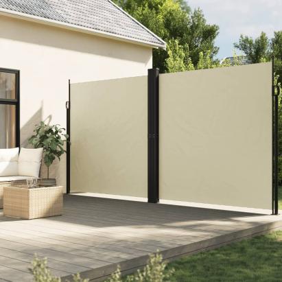 Copertină laterală retractabilă, crem, 220x600 cm GartenMobel Dekor