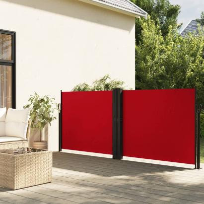 Copertină laterală retractabilă, roșu, 120 x 1000 cm GartenMobel Dekor