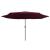 Umbrelă de soare de exterior, stâlp metalic, roșu bordo, 400 cm GartenMobel Dekor