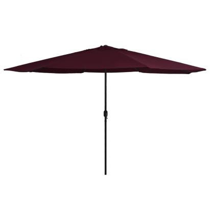Umbrelă de soare de exterior, stâlp metalic, roșu bordo, 400 cm GartenMobel Dekor