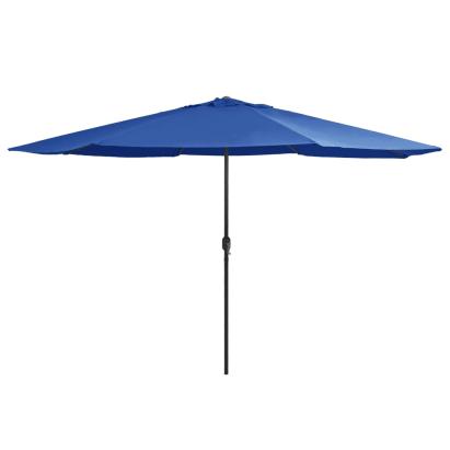 Umbrelă de soare de exterior, stâlp metalic, azuriu, 400 cm GartenMobel Dekor