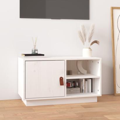 Comodă TV, alb, 70x34x40 cm, lemn masiv de pin GartenMobel Dekor
