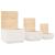 Cutii de depozitare cu capace, 3 buc., alb, lemn masiv de pin GartenMobel Dekor