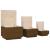 Cutii de depozitare cu capace 3 buc. maro miere lemn masiv pin GartenMobel Dekor