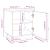 Noptiere, 2 buc., alb, 40x34x45 cm, lemn masiv de pin GartenMobel Dekor