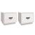 Noptiere, 2 buc., alb, 40x34x35 cm, lemn masiv de pin GartenMobel Dekor