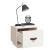 Noptiere, 2 buc., alb, 40x34x35 cm, lemn masiv de pin GartenMobel Dekor