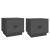 Noptiere, 2 buc., gri, 40x34x35 cm, lemn masiv de pin GartenMobel Dekor
