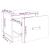 Noptiere, 2 buc., gri, 40x34x35 cm, lemn masiv de pin GartenMobel Dekor