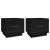 Noptiere, 2 buc., negru, 40x34x35 cm, lemn masiv de pin GartenMobel Dekor