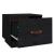 Noptiere, 2 buc., negru, 40x34x35 cm, lemn masiv de pin GartenMobel Dekor
