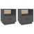 Noptiere, 2 buc., gri, 40x34x45 cm, lemn masiv de pin GartenMobel Dekor