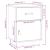 Noptiere, 2 buc., alb, 40x34x55 cm, lemn masiv de pin GartenMobel Dekor