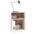 Noptiere, 2 buc., alb, 40x34x55 cm, lemn masiv de pin GartenMobel Dekor