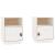 Noptiere, 2 buc., alb, 40x34x55 cm, lemn masiv de pin GartenMobel Dekor