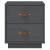 Noptiere, 2 buc., gri, 40x34x45 cm, lemn masiv de pin GartenMobel Dekor