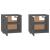 Dulapuri de perete, 2 buc., gri, 31,5x30x30 cm, lemn masiv pin GartenMobel Dekor