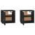 Dulapuri de perete, 2 buc, negru, 31,5x30x30 cm, lemn masiv pin GartenMobel Dekor
