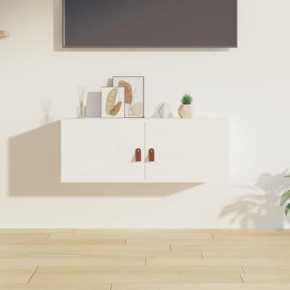 Dulap de perete, alb, 80x30x30 cm, lemn masiv de pin GartenMobel Dekor