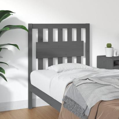 Tăblie de pat, gri, 80,5x4x100 cm, lemn masiv de pin GartenMobel Dekor