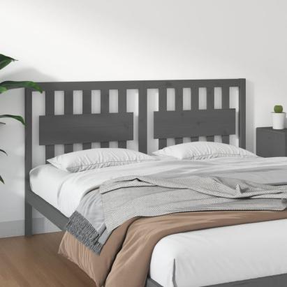 Tăblie de pat, gri, 155,5x4x100 cm, lemn masiv de pin GartenMobel Dekor
