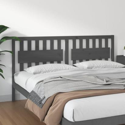 Tăblie de pat, gri, 185,5x4x100 cm, lemn masiv de pin GartenMobel Dekor
