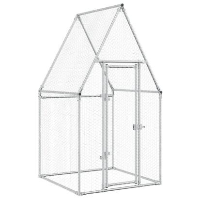 Coteț pentru păsări, gri, 100x100x190 cm, oțel galvanizat GartenMobel Dekor