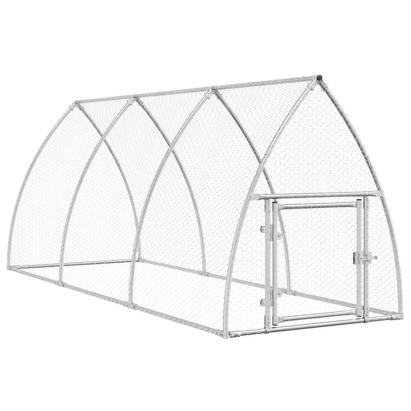 Coteț pentru păsări, gri, 300x105x120 cm, oțel galvanizat GartenMobel Dekor
