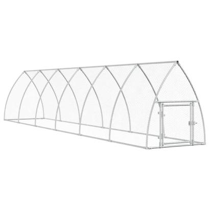 Coteț pentru păsări, gri, 600x105x120 cm, oțel galvanizat GartenMobel Dekor