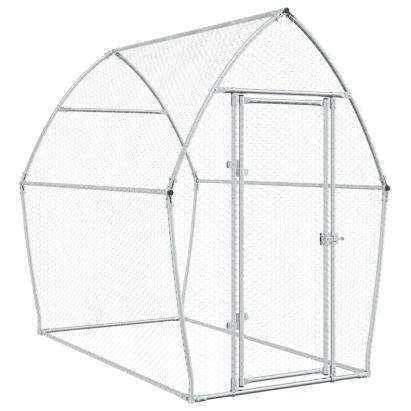 Coteț pentru păsări, gri, 200x105x182 cm, oțel galvanizat GartenMobel Dekor
