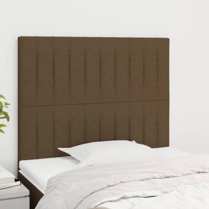 Tăblii de pat, 2 buc, maro închis, 100x5x78/88 cm, textil GartenMobel Dekor