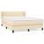Pat box spring cu saltea, crem, 140x200 cm, textil GartenMobel Dekor