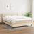 Pat box spring cu saltea, crem, 140x200 cm, textil GartenMobel Dekor
