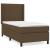 Pat box spring cu saltea, maro închis, 90x200 cm, textil GartenMobel Dekor