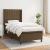 Pat box spring cu saltea, maro închis, 90x200 cm, textil GartenMobel Dekor