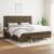 Pat box spring cu saltea, maro închis, 200x200 cm, textil GartenMobel Dekor