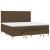 Pat box spring cu saltea, maro închis, 200x200 cm, textil GartenMobel Dekor