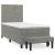 Pat box spring cu saltea, gri deschis, 90x200 cm, catifea GartenMobel Dekor