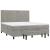 Pat box spring cu saltea, gri deschis, 180x200 cm, catifea GartenMobel Dekor