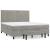 Pat box spring cu saltea, gri deschis, 180x200 cm, catifea GartenMobel Dekor