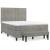 Pat box spring cu saltea, gri deschis, 140x190 cm, catifea GartenMobel Dekor