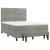 Pat box spring cu saltea, gri deschis, 140x200 cm, catifea GartenMobel Dekor