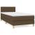 Pat box spring cu saltea, maro închis, 80x200 cm, textil GartenMobel Dekor