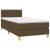 Pat box spring cu saltea, maro închis, 80x200 cm, textil GartenMobel Dekor