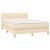 Pat box spring cu saltea, crem, 140x200 cm, textil GartenMobel Dekor